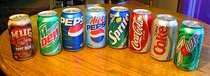 refreshing cold sodas